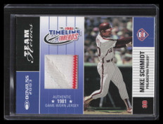 2003 Donruss Team Heroes Timeline Threads 19 Mike Schmidt Jersey 70/81