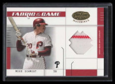 2003 Leaf Certified Materials Fabric of the Game 67ba Mike Schmidt Jersey 6/50