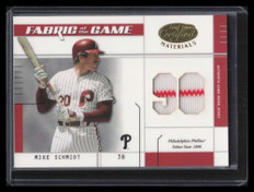 2003 Leaf Certified Materials Fabric of the Game 67dy Mike Schmidt Jersey 14/46