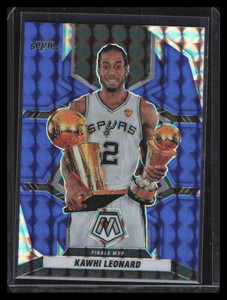 2021-22 Panini Mosaic Mosaic Blue Refractor 300 Kawhi Leonard MVP 27/99