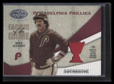 2004 Leaf Certified Materials Fabric of Game Reward 80 Mike Schmidt Jacket 3/50