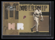 2005 Donruss Classics Membership VIP HR 26 Mike Schmidt Dual Bat Jersey 47/48