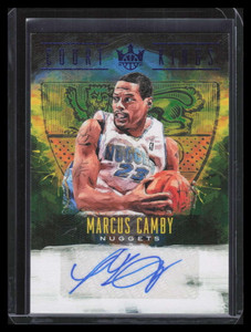 2018-19 Court Kings Autographs Sapphire 25 Marcus Camby Auto 9/25