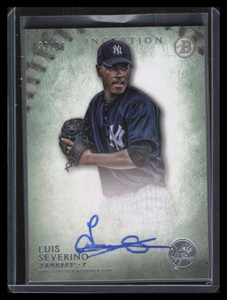 2015 Bowman Inception Prospect Autographs Green Luis Severino Rookie Auto 39/99