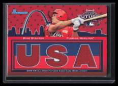 2010 Bowman Futures Game Relic Mike Giancarlo Stanton Rookie Triple Jersey 67/99