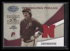 2004 Leaf Certified Materials Fabric of Game AL/NL 80 Mike Schmidt Jacket 69/100