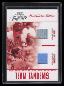 2004 Absolute Team Tandem Material Jim Thome Mike Schmidt Dual Jersey 200/250
