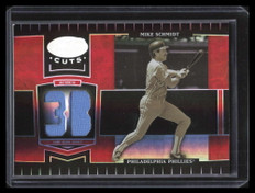 2004 Leaf Certified Cuts Marble Material Red Position Mike Schmidt Jersey 22/50