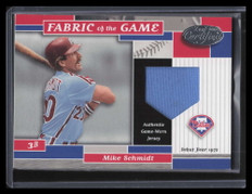 2002 Leaf Certified Fabric of the Game 38dy Mike Schmidt Jersey 61/72 Draft Year