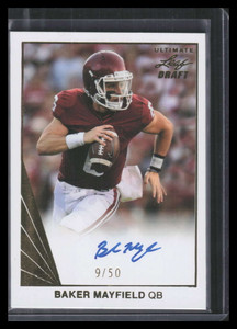 2018 Leaf Ultimate Draft Flashback 90 Gold babm1 Baker Mayfield Rookie Auto 9/50