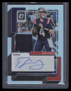 2022 Donruss Optic Patch Autographs 29 Bailey Zappe Rookie Patch Auto 3/49