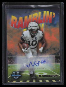 2022 Bowman Chrome University Ramblin Man rm2 Nick Singleton Rookie Auto 11/25