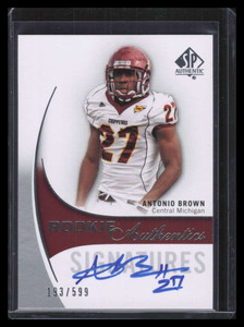 2010 SP Authentic 178 Antonio Brown Rookie Auto 193/599