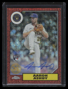 2022 Topps '87 Silver Pack Chrome Orange Refractor Aaron Ashby Rookie Auto 12/25