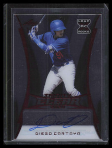 2020 Leaf Trinity Clear Autographs Red cadc3 Diego Cartaya Arookie Auto 2/15