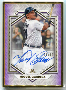 2022 Topps Definitive Collection Framed Autographs Miguel Cabrera Auto 8/10