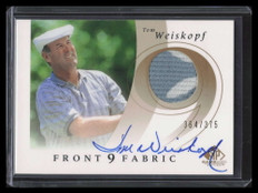 2002 SP Game Used Front 9 Fabric Autograph WE Tom Weiskopf Shirt Auto 364/375