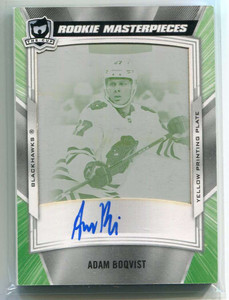 2019-20 The Cup Printing Plate Stature Yellow 102 Adam Boqvist Rookie Auto 1/1