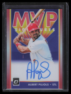 2019 Donruss Optic MVP Signatures Red MVPAP Albert Pujols Auto 4/5