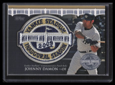2009 Topps Yankee Stadium Opening Day Manufactured nny3 Johnny Damon Patch