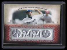 2009 Topps Sterling Career Chronicles Relics 62 CC Sabathia Quad Jersey 9/10