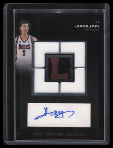 2007-08 Topps Letterman Autographs YJ Yi Jianlian Rookie Quad Jersey Auto 67/75