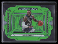 2020-21 Panini Obsidian Eclipse Electric Etch Green Flood 10 LeBron James