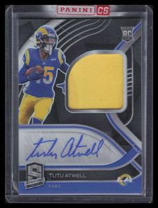 2021 Panini Spectra 222 Tutu Atwell Rookie Patch Auto 58/125