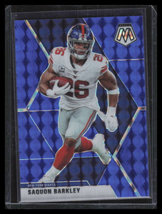 2020 Panini Mosaic Mosaic Blue Refractor 150 Saquon Barkley 19/99