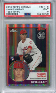 2018 Topps Chrome '83 Topps Refractor 83t6 Shohei Ohtani Rookie PSA 9 MINT