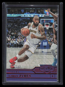 2022-23 Panini Chronicles Red 332 LeBron James Plates and Patches 7/149