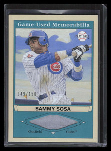 2003 Upper Deck Play Ball Game Memorabilia Tier 2 ss2 Sammy Sosa Jersey 49/150