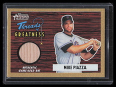 2004 Bowman Heritage Threads of Greatness Gold MP Mike Piazza Bat 22/55