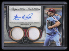 2023 Topps Museum Signature Swatches Autographs Aaron Nola Jersey Auto 24/299