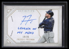 2019 Topps Definitive Collection Autographs DCAFF Freddie Freeman Auto 18/25