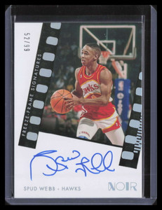 2021-22 Panini Noir Freeze Frame Signatures 5 Spud Webb Auto 52/99