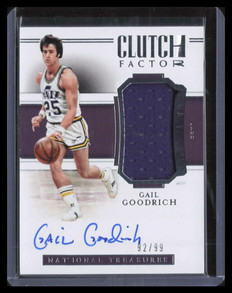 2018-19 Panini National Treasures Clutch Factor Gail Goodrich Jersey Auto 92/99