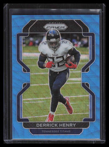 2021 Panini Prizm Prizms Blue Wave Refractor 4 Derrick Henry 117/199