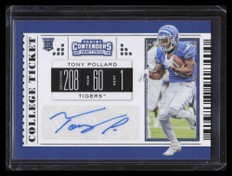 2019 Panini Contenders Draft Picks 285 Tony Pollard Rookie Auto