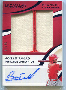 2020 Immaculate Collection Flannel Sigs 13 Johan Rojas Rookie Patch Auto 10/25