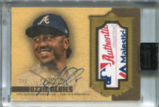 2019 Topps Dynasty Autograph Gold Ozzie Albies Majestic Tag Patch Auto 1/1