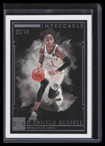 2018-19 Panini Impeccable Silver 72 D'Angelo Russell 28/49