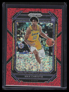 2022-23 Panini Prizm Prizms Red Sparkle Refractor 270 Max Christie Rookie