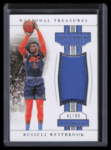 2018-19 National Treasures Treasured Threads 24 Russell Westbrook Jersey 41/99