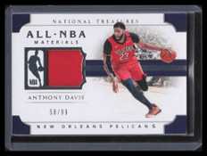 2018-19 Panini National Treasures All-NBA Materials Anthony Davis Jersey 58/99