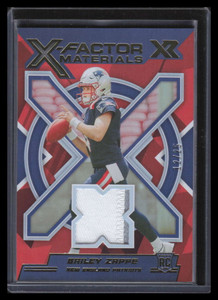 2022 Panini XR X-Factor Materials Orange 28 Bailey Zappe Rookie Patch 12/25