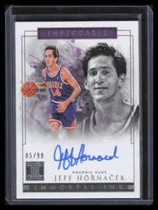 2018-19 Panini Impeccable Immortal Ink 19 Jeff Hornacek Auto 85/99