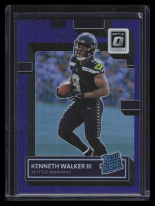 2022 Donruss Optic Purple 218 Kenneth Walker III RR Rated Rookie 6/50