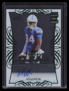2021 Leaf Trinity Clear Autographs Green cakp1 Kyle Pitts Rookie Auto 12/20