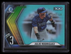 2022 Bowman Chrome Top 100 Aqua Refractor btp3 Julio Rodriguez Rookie 102/125